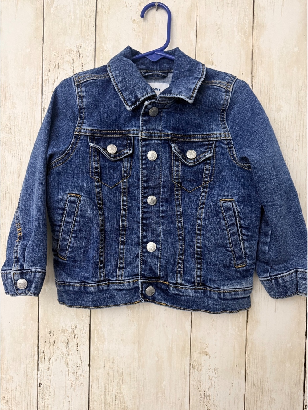 Old Navy Girls Kids 3T Denim Jacket Classic Button Front